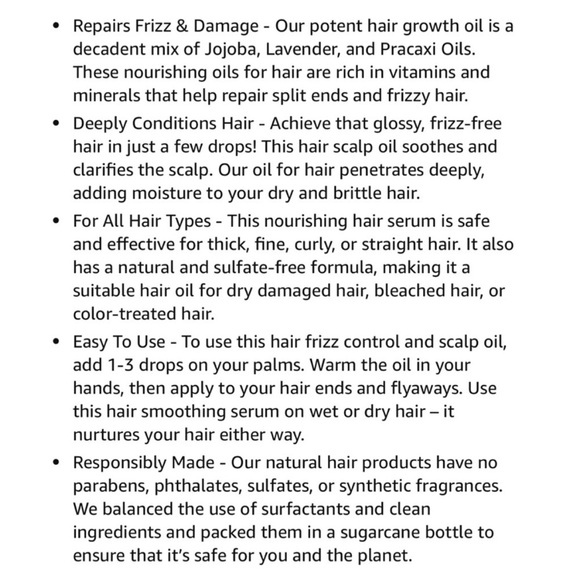 5/$25 Love Hair, Nourishing Oil, 2oz - Picture 9 of 9